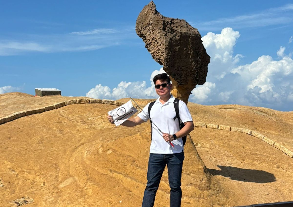 Idegenvezetőnk, Mitsuki a tajvani Yehliu Geoparknál