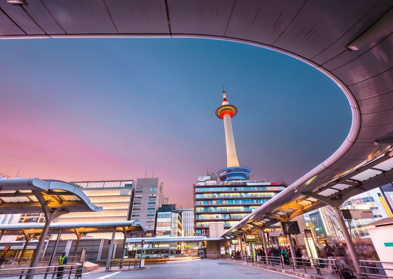 Kiotó állomás este