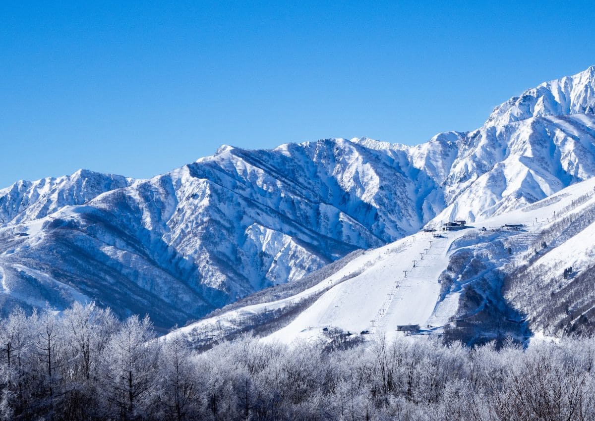 Hóval borított japán Alpok, Nagano