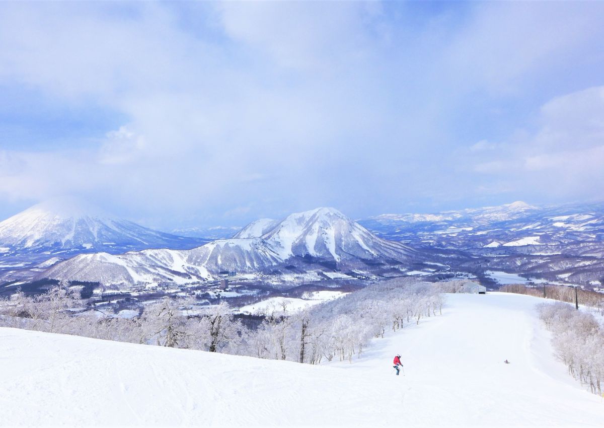 Síelés a Rusutsu síközpontban, Hokkaido