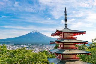 A Chureito pagoda és a Fuji-hegy