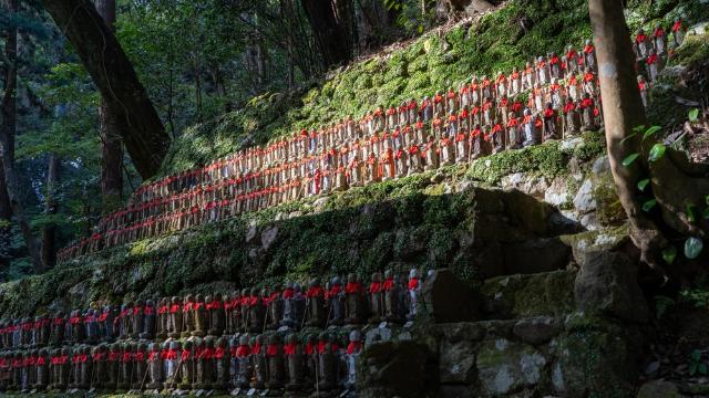 Az Engyo-ji Templom jizo szobrocskái, Himeji