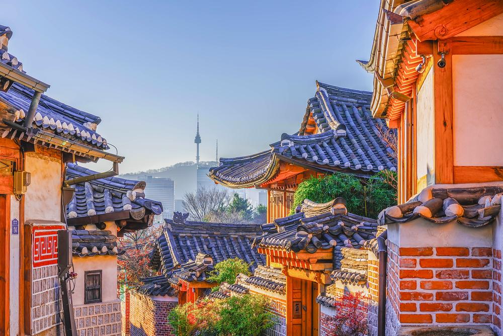 Bukchon Hanok Village, Szöul, Dél-Korea
