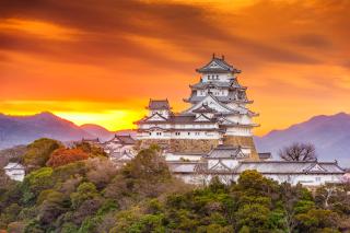 A Himeji várkastély ősszel