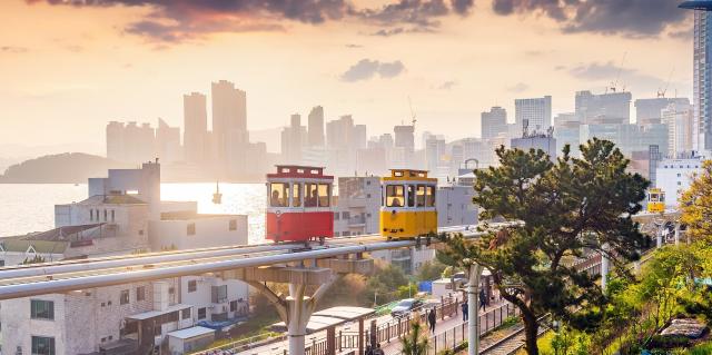 Busan kabinos felvonója