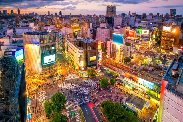 A Shibuya kereszteződés forgataga, Tokió 