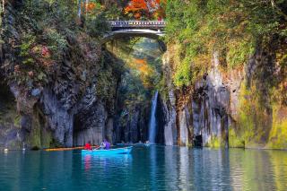 A Takachiho-szurdok ősszel