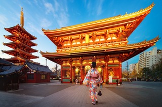 Sensoji templom az Asakusa-negyedben, Tokió