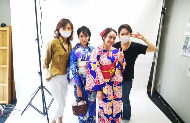 2020-as yukata és kimonó kollekció fotózásán 