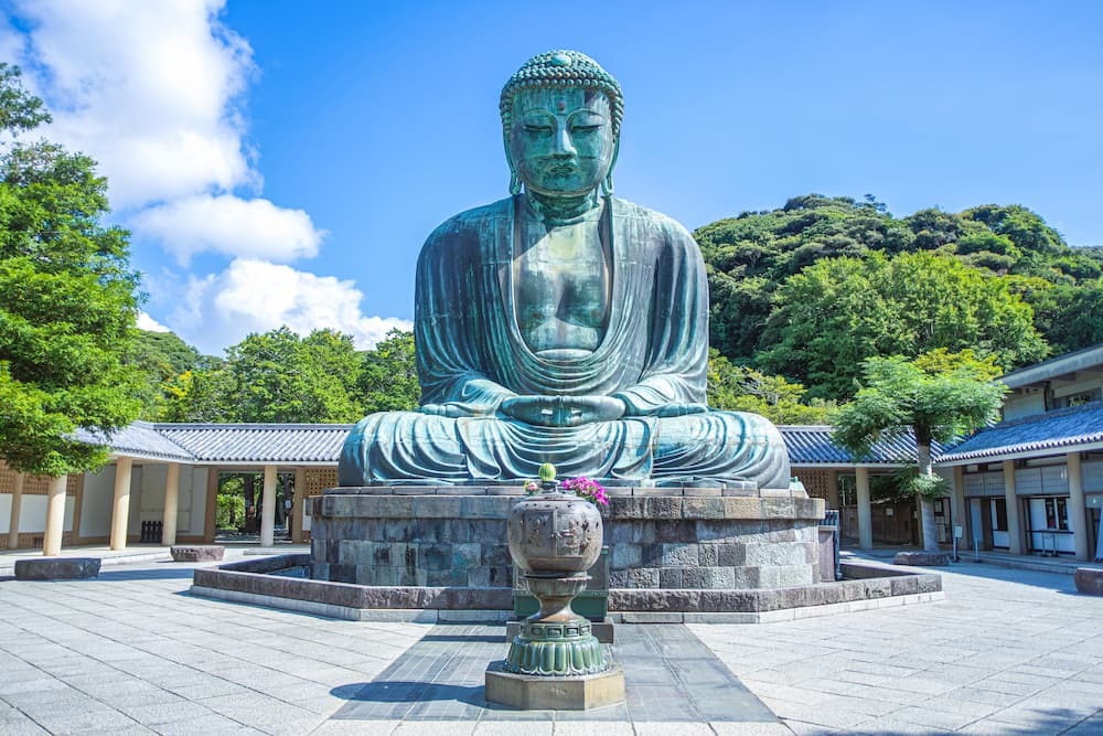 Nagy Buddha, Daibutsu, nevezetesség Kamakura Japánban