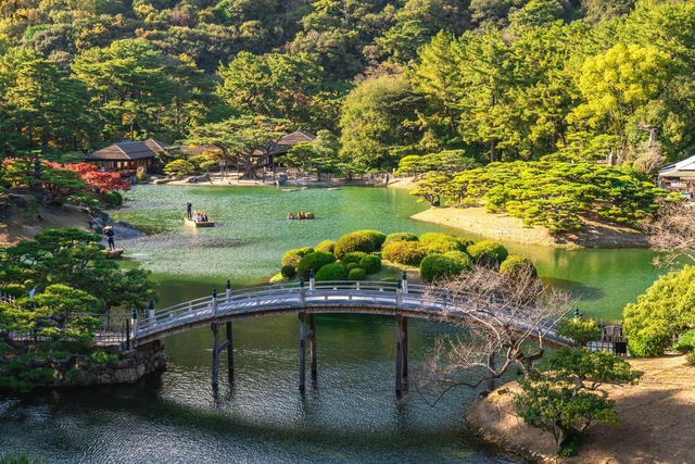Ritsurin kert, Japán egyik legszebb kertje, Takamatsu 