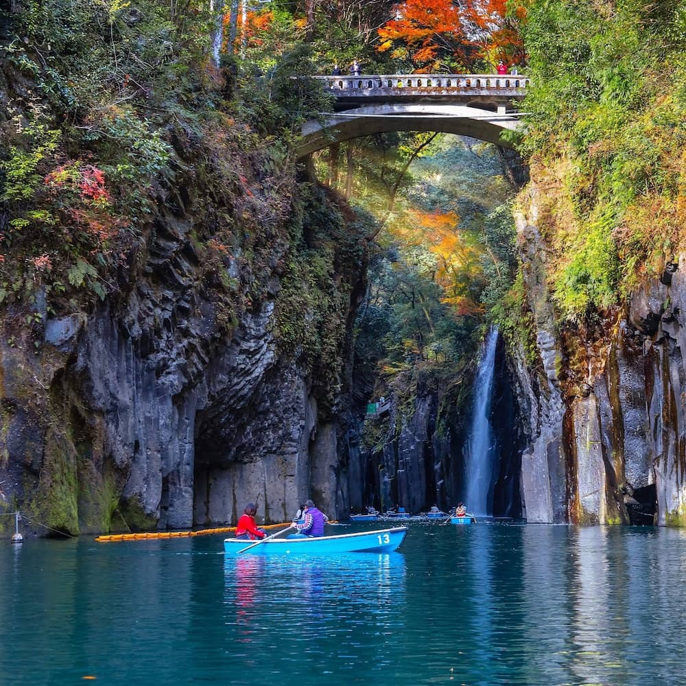 A Takachiho-szurdok ősszel