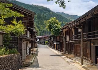 Tsumago-Juku történelmi faházai