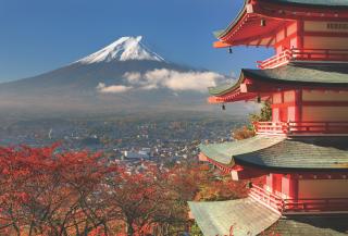 A Fuji-hegy ősszel