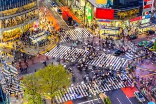 Shibuya kereszteződés, Tokió, Japán