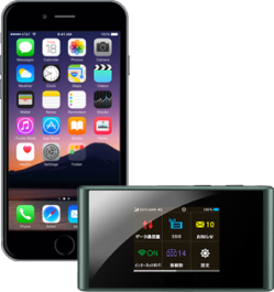 Mobiltelefon és zsebben hordozható Wi-Fi eszköz, amely bemutatja a hordozható csatlakozási lehetőségeket