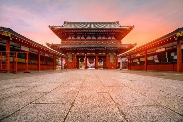 Sensoji templom az Asakusa-negyedben, Tokió